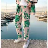 2021 Mode heren printen pak sets korte mouw jack casual broek koreaans trendy streetwear lente zomer kleding man x0909