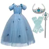 Girl's Dresses Girls Princess Costume For Kids Halloween Party Cosplay Dress Up Children Disguise Fille