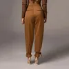 Women Pants Capris High Waist Pencil Retro Satin Trousers Spring Summer Sexy Long Fashion 210524