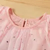 Летние и весенние детские малыш девушка красивая единорог декор тюль платье без рукавов ES детей 210528