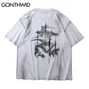 T-Shirts Peste Docteur Tie Dye T-shirts Hip Hop Punk Rock Gothique Streetwear Hommes Mode Casual Coton À Manches Courtes Tops 210602