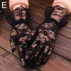 Cycling Gloves Fashion Ladies Outdoor And Driving Black Big Lace Sexy Short Sunscreen