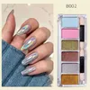 6 Colore Nail Art Glitters Pigment Set Pittura Fiori Fiori Acquerello Vernice Acquerello Specchio di Charme Specchio Glitter Polvere Blooming Shimmer Polvere solida