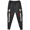 IEFB hommes pantalons décontractés Style fonctionnel taille élastique vêtements de travail noir Streetwear mode pantalon printemps été 9Y6640 210524