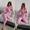 top 14 colori Tute da donna Abbigliamento da notte Tutina Allenamento Bottoni Skinny Stampa manica lunga Tute Scollo a V Taglie forti Pagliaccetti Abiti da donna