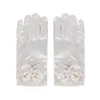 Cinque fingers Guanti Lolita Anime Pink Princess Kids Girls Carino Satin Bowknot Pearl Polsini Party Stage Costume Cosplay PO Sparare puntelli