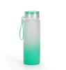 Sublimering vattenflaskor 500 ml frostat glas vatten flaska gradient färg tom tumbler dryck ware cups fy5084