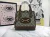 Designer Luxury Ebony Small Topphandtag Bag Beige Vit Jacquard Läder Liten Topphandtag Bag Axelväska Storlek: 20/18 / 7cm Ny