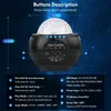 Starry Sky Projector Star Night Light RGB Music Water Wave LED Projectors Lights With Bluetooth Speaker Birthday Gift Decorate Holiday Party