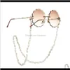 Chains Eyewear & Fashion Aessories Drop Delivery 2021 Eyeglasses Chain Beach Custom Little White Conch Shell String Contected Sile Loops Gold