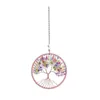 Crylasl Tree of Life Decor Decor Wall Hang Made Made Dream Catcher Christmas Ornement d￩coration bleu violet violet