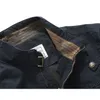 Marka Mężczyźni Kurtka Moda Jesień Wiatrowany Wiatroszczelna Kurtka Zimowa Mężczyźni Coats Cotton Casual Kurtka Rozmiar M-3XL 147 X0710