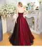 Czarno -czerwona gotycka sukienki ślubne ALINE Bezpośrednie błyszczące koralik nie biała kolorowe suknie ślubne szatę de Mariee3638842
