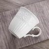 300ml Blanc En Relief Porcelaine Mignonne Tasses De Neige Copo Café Nespresso Tasse En Céramique Tasses Drôles Cadeau De Noël Taza Para Café Tasse 210409
