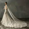 Bridal Veils High Quality Soft 1 Layer Cathedral Wedding Tulle Veil With Crystal Accessories White & Ivory Cape