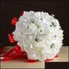 Świąteczne Dostawy Strona główna Ogród Sztuczne Kwiaty Kryształowe Róże Druhna Bukiet ślubny Bridal Silk Fałszywy Kwiat Jesień Dekoracja # 20