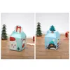 Christmas Gift Wrap Apple Box Candy Cookies Package Cartoon Santa Claus Snowman Penguins Elk Christmas Tree Pattern Xmas Party Present Supply ZL0008