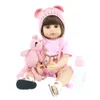 55cm Bebê Lifelike Reborn Boneca Para Menina Corpo Full Soft Silicone Recém-nascido Criança Bebe Bebe Beve Presente De Aniversário Popular Bath Toy Q0910