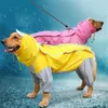 Large Dog Clothes Raincoat Waterproof Dog Suits Dot Rain Cape Pet Clothing For Big Dogs Hooded Jacket Poncho Pet Rain Coat 210809