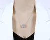 Серебро / золото / розовое золото большое 30 мм сердца кулон кулон ожерелье цепи нержавеющая сталь падение белые ювелирные изделия Bling 45см + 6 мм женщин