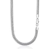 6mm Womens Mens Necklace Chain Hammered Close Rombo Link Curb Cuban White Gold Filled GF Fashion Jewelry Accessories DGN337 Chains5741851