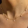 ريال 14 كيلو شغل قلادة اللؤلؤ الطبيعي الذهب المختنق المعلقات اليدوية كولير فام كوليي collares بوهو مجوهرات للنساء