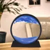 Hourglass 3D Moving Sand Art Picture Round Glass Deep Sea scape In Motion Display Flowing Frame Home Decoration 210924
