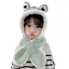 Winter Warm Baby Bonnet Girl Boy Hat Kids Newest Style Cute Hooded Scarf Children Knitted Wool Caps Frog Hats For Baby