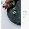 925 Sterling Silver Trapezoid Shape Hoop Örhängen för Kvinnor Bröllopsredovisning Rensa CZ Fashion Smycken Brincos Bijoux 210707