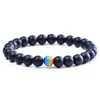 Rainbow Natural Stone Bead 스트랜드 팔찌 Tiger Eye Turquoise Laa Rock Bracelets Bangle Cuff Women 남자 패션 보석 Will and Sandy