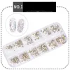 12 Gridsbox Nail Art Strass gemischte Kristalle Strass Diamant Edelstein Acryl Nagel Diamant flache Rückseite glänzend 3D Nägel Zubehör3896862