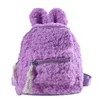 Sacs d'école enfants bambin en peluche sac à dos mignon oreille maternelle sac hiver chaud polaire sac à dos voyage en plein air pour garçons filles