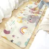 Cartoon Rainbow Rabbit Home Camera da letto Tappetini a striscia lunga Soggiorno Divano Tappeto antiscivolo per bambini 210626