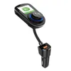 Bluetooth Car Kit FM-Transmitter Freisprecheinrichtung QC 3.0 USB-Handy-Ladegerät Drahtloser Audio-Radioempfänger MP3-Player Unterstützt TF-Karte U-Disk