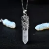 Opalite Dt Wire Wrapping Collana e regalo pendente a forma di pendolo in quarzo trasparente