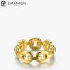 Enfashion Pure Form Link Chain Ring Men Gold Color Ladies Rings For Women Fashion Jewelry Bague Femme Homme Ringen RF184006 211217