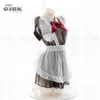 Sexig underkläder för kvinnor hög kvalitet frestelse klänning med söt bowknotnew kawaii transparent cosplay kostymer maid y0913