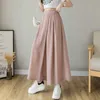 Surmiitro onregelmatige wijde been lange rok broek vrouwen mode zomer koreaanse stijl chiffon hoge taille enkel broek vrouw 210712