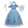 Girl's Dresses Baby Girl Dress Girls Princess Costume For Kids Halloween Party Cosplay Carnival Children Prom Gown Tutu Long Accessories