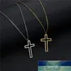Rinhoo Stainless Steel Necklace For Women Men Simple Fashion Cross Chain Necklaces Luxury Small Cross Religious Jewelry Gift Factory price expert design Quality