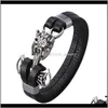 Bracelets de charme joalheria ancoragem ￢ncora pulseira de couro j￳ias f￡ceis gancho de a￧o inoxid￡vel Bulbalhas de fivela de presente entrega 2021 klsfj