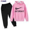 Children's Clothes Sets Boys and Girls Sports Suits Spring Sweatshirt Hoodie Outdoor Causal Tracksuit 2 Piece Teenager Set 4-14T 210914