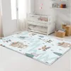 Fashion Cute Cartoon Fox Children Carpet Comfortable rug Non-Slip Flannel Hand Print Carpets Baby Play Mat