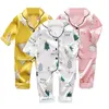 Flicka pyjama sätter pojke kläder toddle enicorn pijama barnkläder bebe lång topp byxa sömnkläder barn039s pajamas nattgo9498855