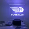 RGB Multicolor Sign DOORDASH Car Decoration Include 16 Color USB Battery Remote