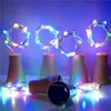 Soldrivna vinflaskor LED koppar trådsträng 10 LED-lampor Ljusbandslampa Flaskor Cork Light för julfest bröllop Halloween