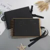 Подарочная упаковка PO 80 Черные страницы книги памяти A4 Craft Paper Diy скрапбукинг картинки