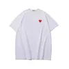 여름 남성과 여성 커플 CDG 짧은 소매 사랑 패턴 자수 간단한 티셔츠 다기능 높은 고품질 코튼 라운드 G1115