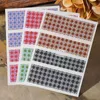 Stickers & Decals 1 Sheet Uniform Plaid Nail Art 3D For Nails Lace Manicure England Design DIY Accessories Prud22