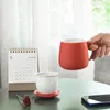 Tassen Matte Keramik Bubble Teetasse mit Deckel Filter Kaffeetassen Set Thermal Frühstück Milch Getränk Wasser